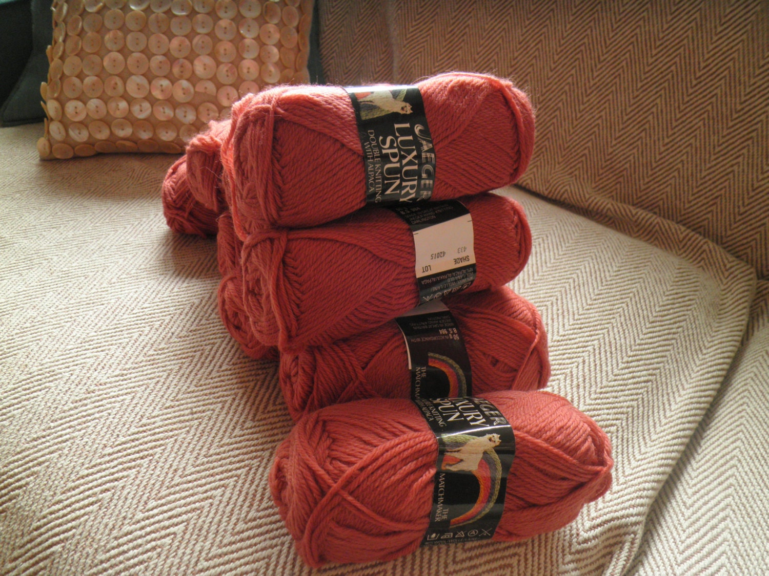 Jaeger luxury spun double knitting wool with alpaca 50 g