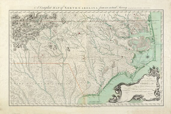 1770 Map of North Carolina