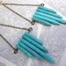 RESERVED 4 JOLANTA asymmetrical lucky horeshoe earrings,turquoise howlite earrings,and repurposes zebra crystal earrings
