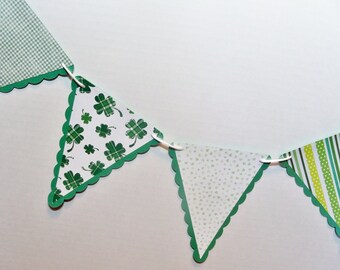 Irish Wedding Garland Banner St Patricks Decor Shamrocks pennant bunting photo prop