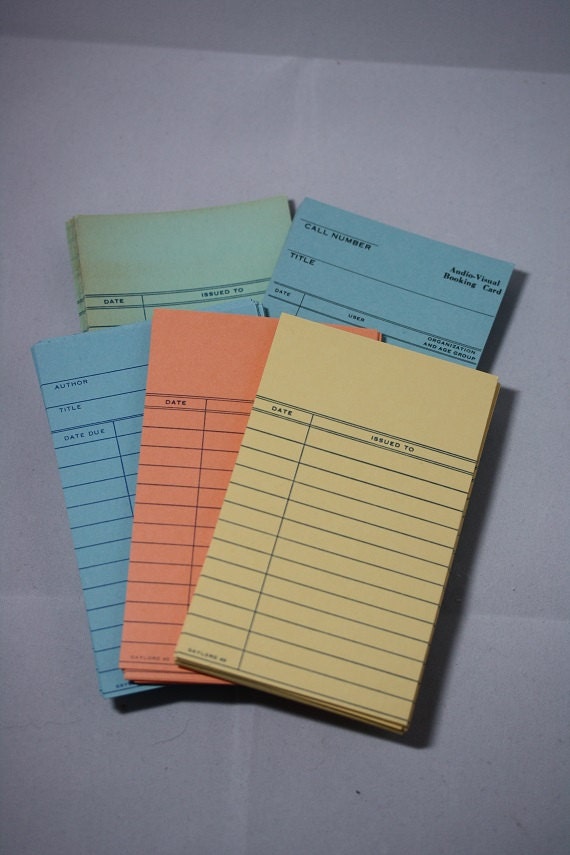 Vintage Library Cards for Scrapbooking or Card Making