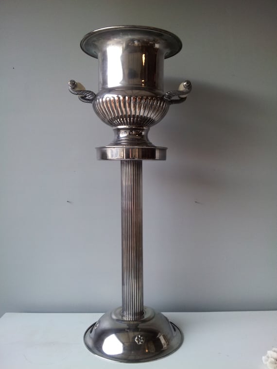 Champagne Bucket and Stand. Art Deco Eton Silver Plated.