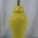 Vintage Ginger Jar Yellow Lamp with Brass and Original Wiring. Working Yellow Bright Lamp. Underwriters Laboratories Inc