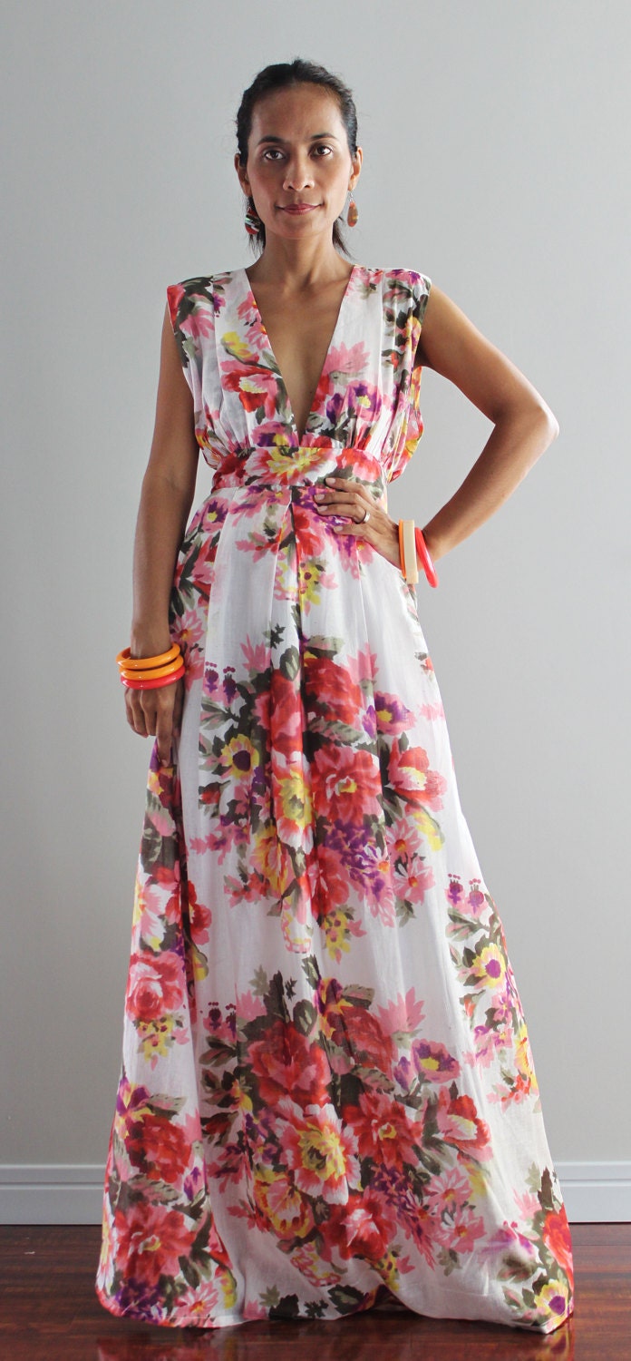 Floral Maxi Dress Sexy Summer Dress : Oriental Secrets