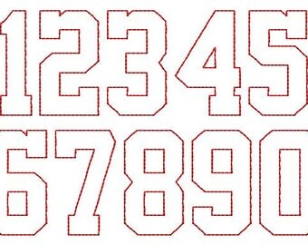 Baseball Stitch Applique Font Set Machine Embroidery Design