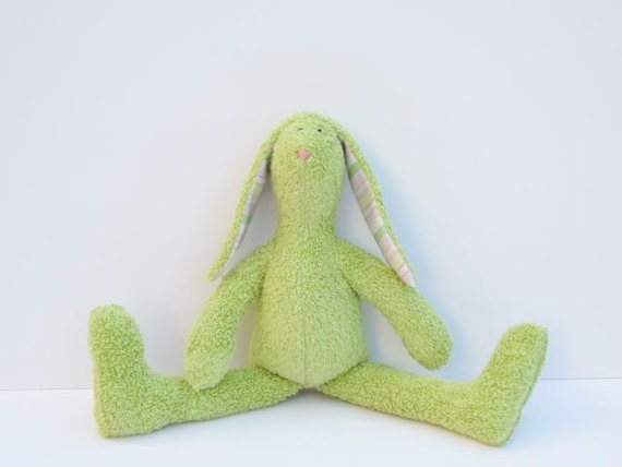 terry cloth stuffed bunny