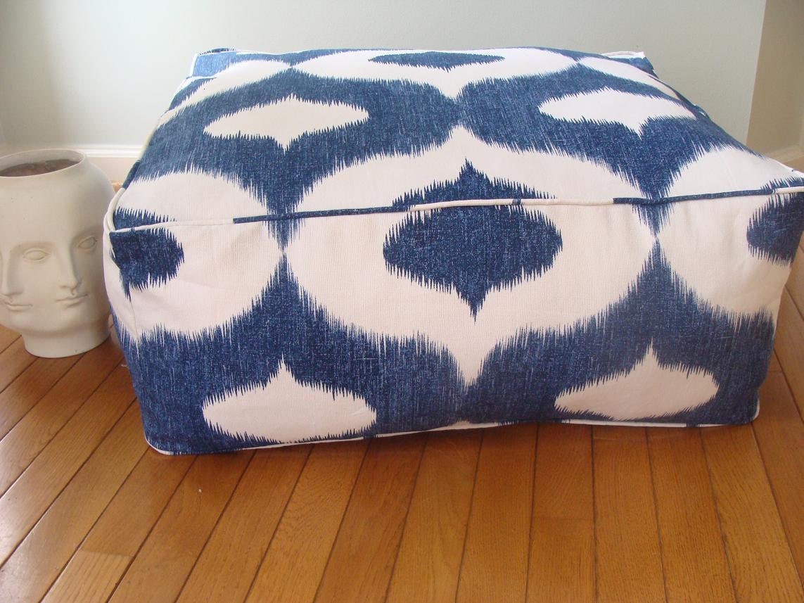 Large Pouf Ottoman Floor Cushion Duralee By Zigzagstudiodesign