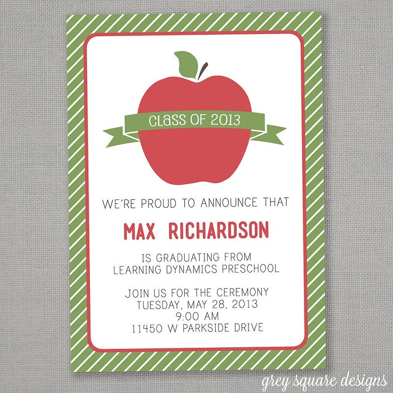 preschool graduation invitation