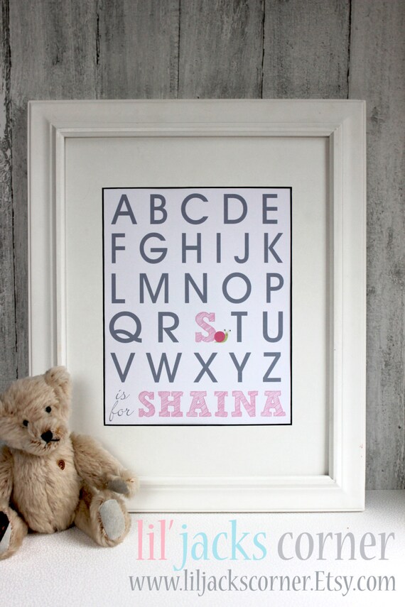 Items similar to Childs Name Print Wall Art, DIY, Printable on Etsy