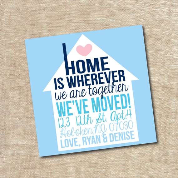 Housewarming Party Invitation New Home We Moved Announcement