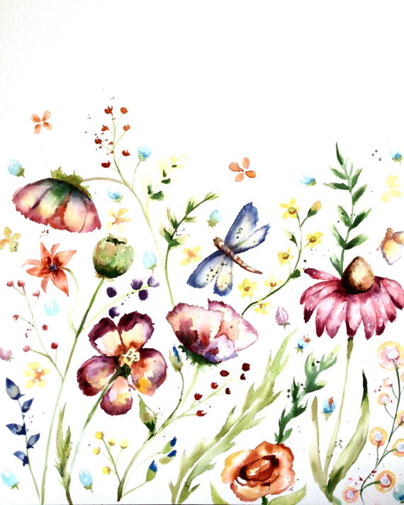 Items similar to spring floral art print on Etsy