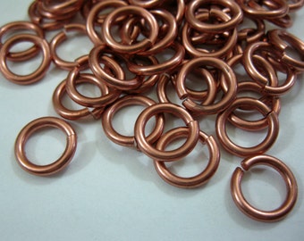 16 Gauge 9mm SOLID COPPER Jump Rings, Bright or Hand Oxidized, pack of 10 or more, Great Quality