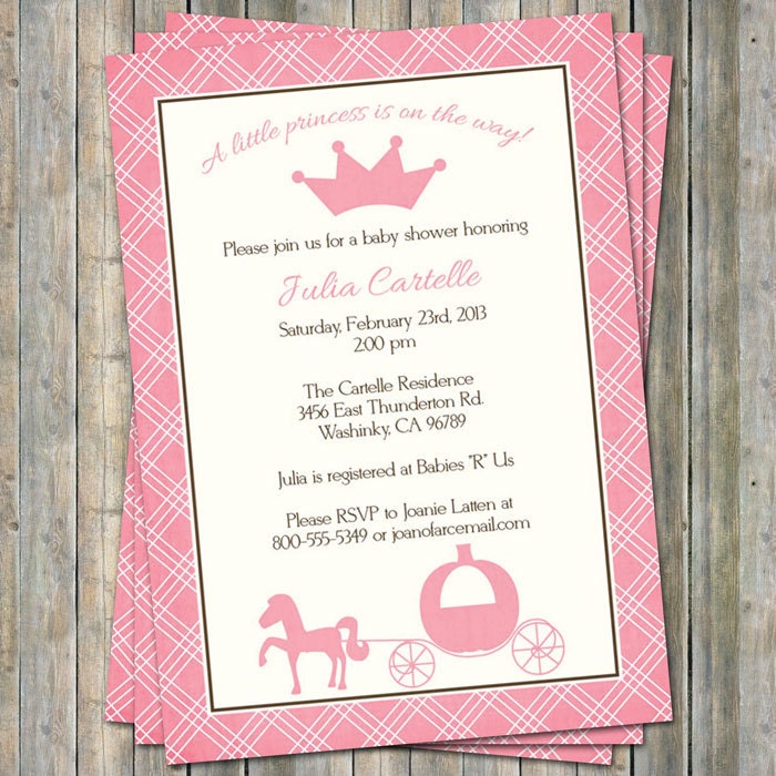 Princess Baby Shower Invitation Wording 3