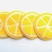 Lemon Slice Felt Coasters