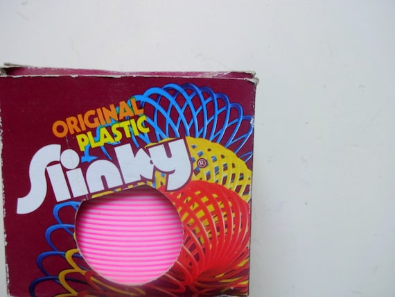 Vintage Pink Original Plastic Slinky Walking Spring Toy