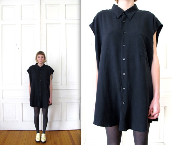  RESERVED  for eyeyam 90s Oversized Button Up Shirt  Dress 