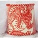 Oops - Chinese Red Dragon Leather Cuff With Corset Finish