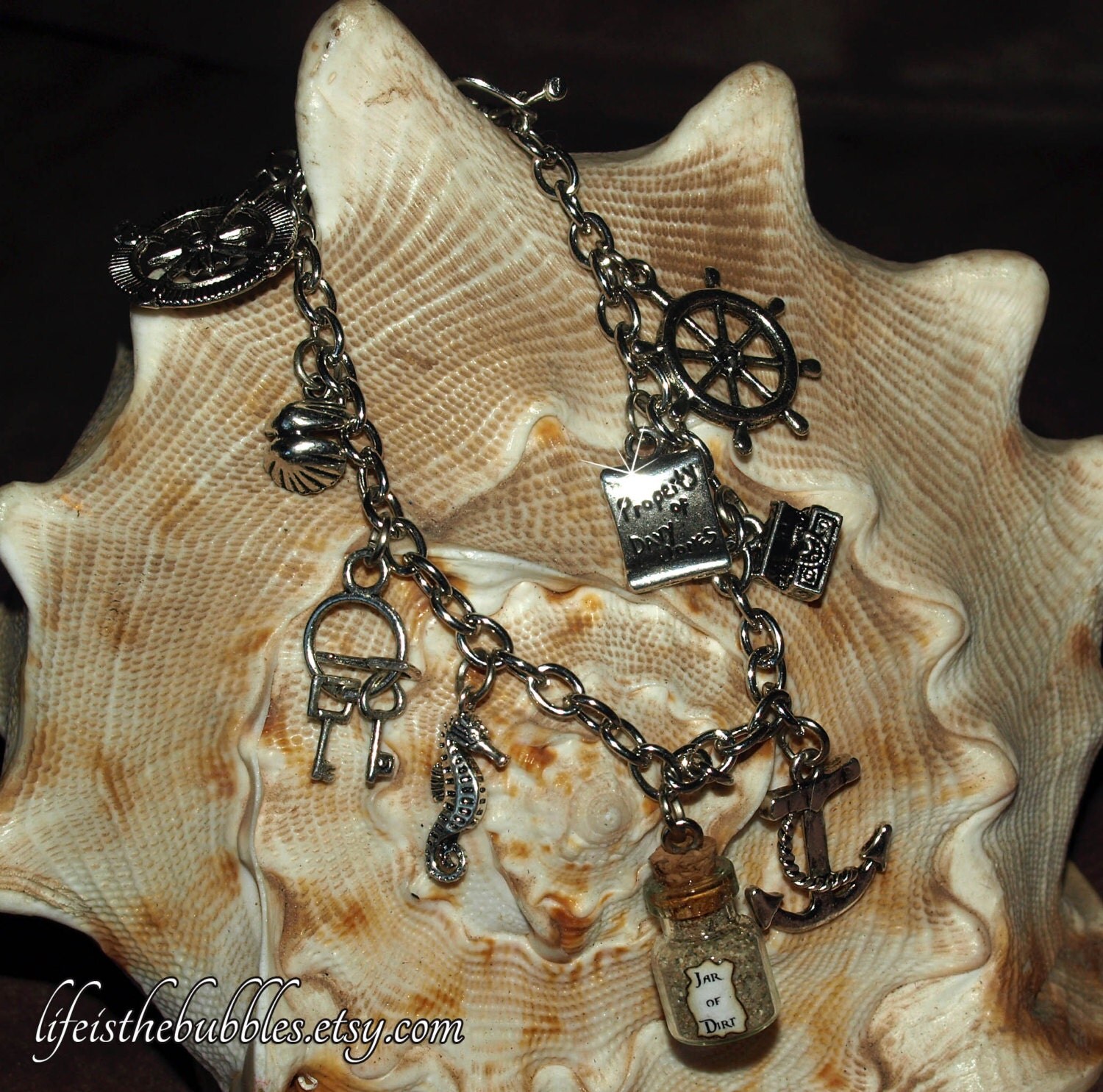 Pirates of the Caribbean Charm Bracelet Pirate Jewelry