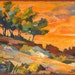 Trees at Sunset Original Painting