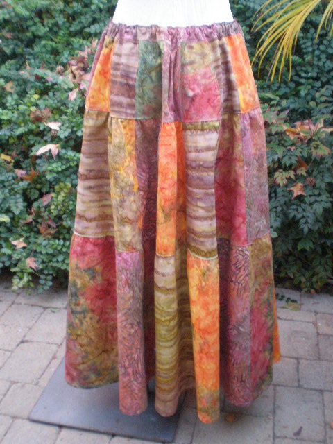 Handmade Hippie Inspired Patchwork Skirt OOAK Sundress Hippie