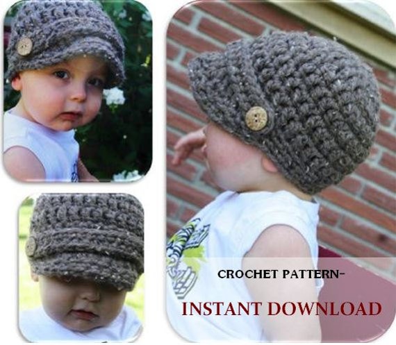 crochet PATTERN Baby Newsboy Hat Newborn to 4T sizes by SoLayna