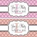 30 Quatrefoil Pattern Waterproof Water Bottle Labels, Self Stick and Glossy