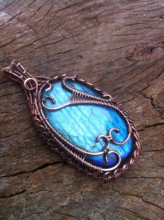 items similar to large wire wrapped labradorite pendant on etsy items similar to large wire wrapped labradorite pendant on etsy