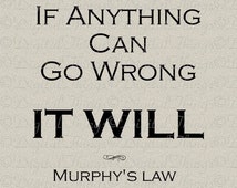 Unique murphy's law related items | Etsy