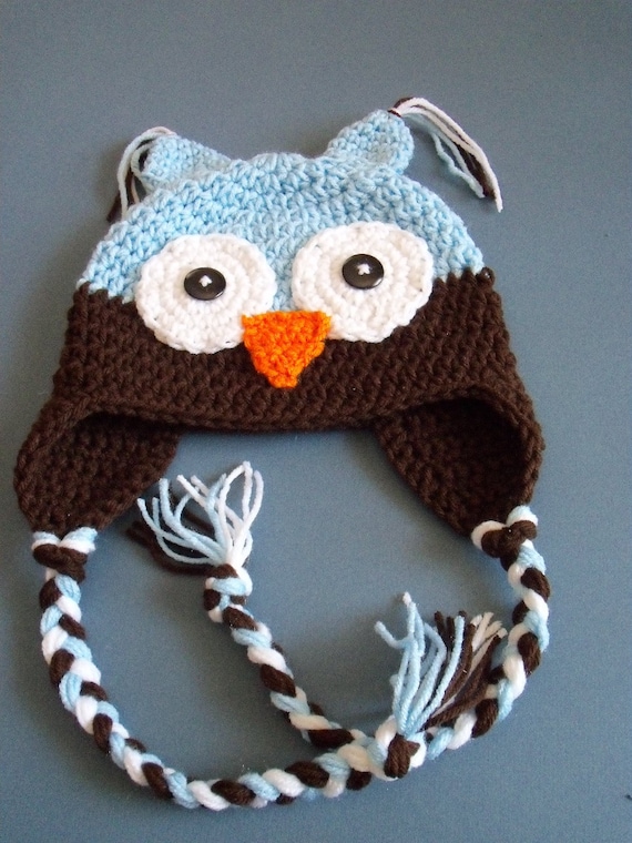 Crochet Owl Hat Baby Boy Owl Hat Toddler Owl Hat Made by ...