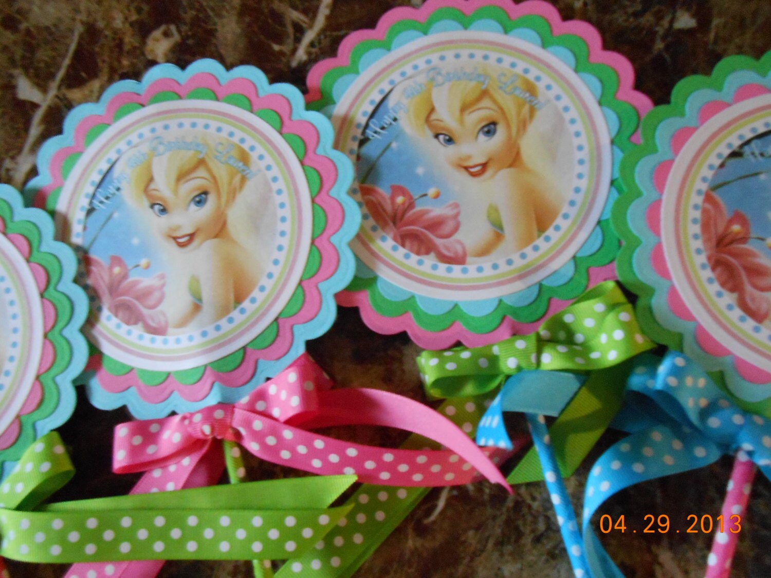 Tinkerbell Centerpiece-Tinkerbell Cake Topper-Tinkerbell