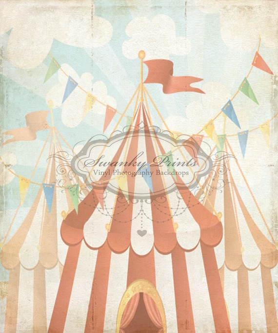 6ft x 7ft Vintage Circus Vinyl Photography Backdrop