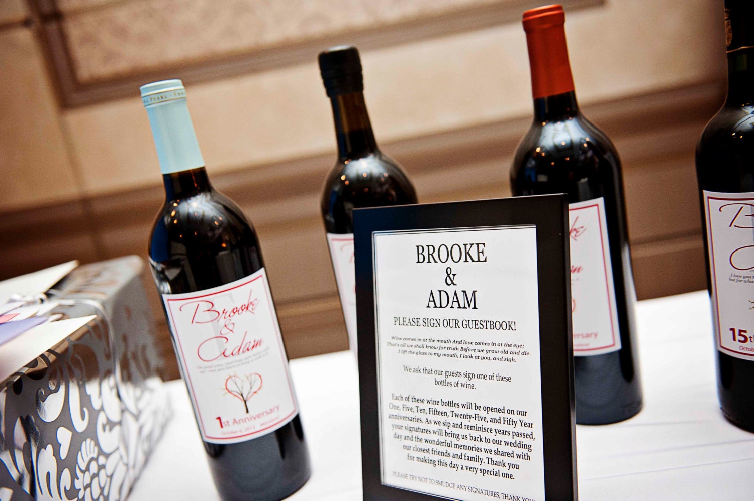 Wedding Guestbook Kit Wine Bottle Wedding Guest Book Kit Gift