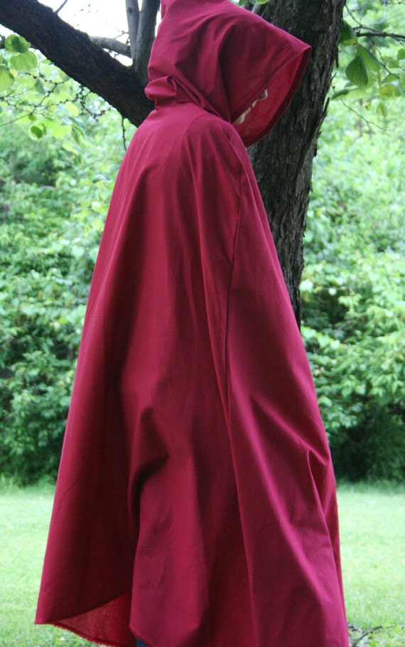 Hooded Cloak Adult Red