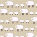 Sheep Parade in Natural Fabric, Locally Grown, by Creative Thursday for Andover Fabrics, Half Yard, 1/2 Yard