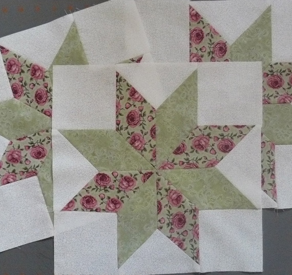 Quilt Blocks Lemoyne Stars 12 inch by BrendasFabricGoodies on Etsy