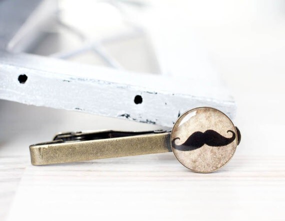 Mustache party Tie Clip - Moustache Tie Clip for him - Wedding Gifts for Groomsmen