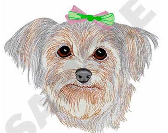 Items similar to Morkie Shelly- art 5x7 on white matted 8x10-giclee on Etsy