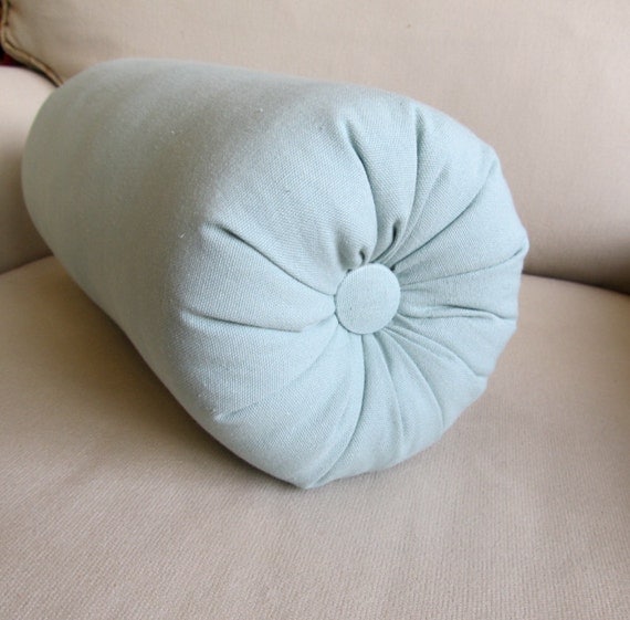 spa blue bolster pillow 14 x 6