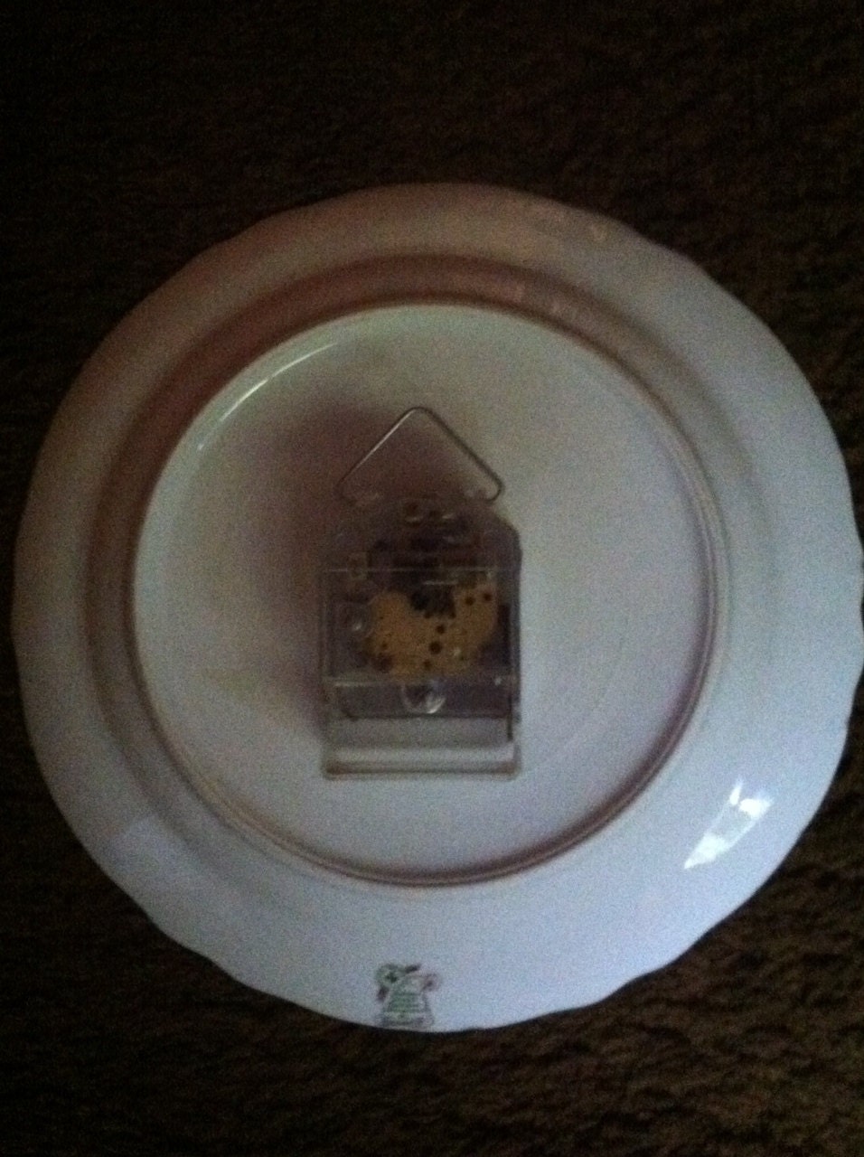 Vintage Limoges Porcelain Plate Clock Country French Wall