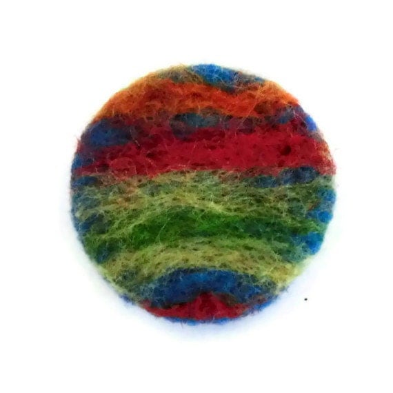 Needle Felted Brooch Button Brooch Abstract by 78HappinessPlace