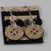 french button handmade recycled button earrings unique ooak boho vintage chic paris black ivory quirky upcycled jewelry