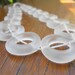 Mini jelly donuts resin beads Clear White 1 x strand 17 per strand all one size