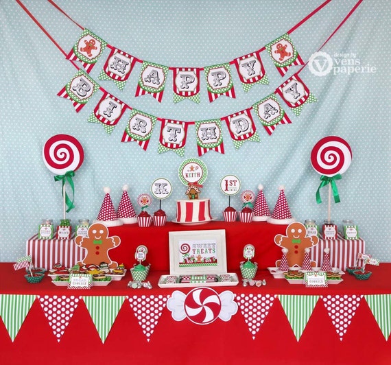 christmas sweet shoppe birthday party package by venspaperie christmas sweet shoppe birthday party package by venspaperie