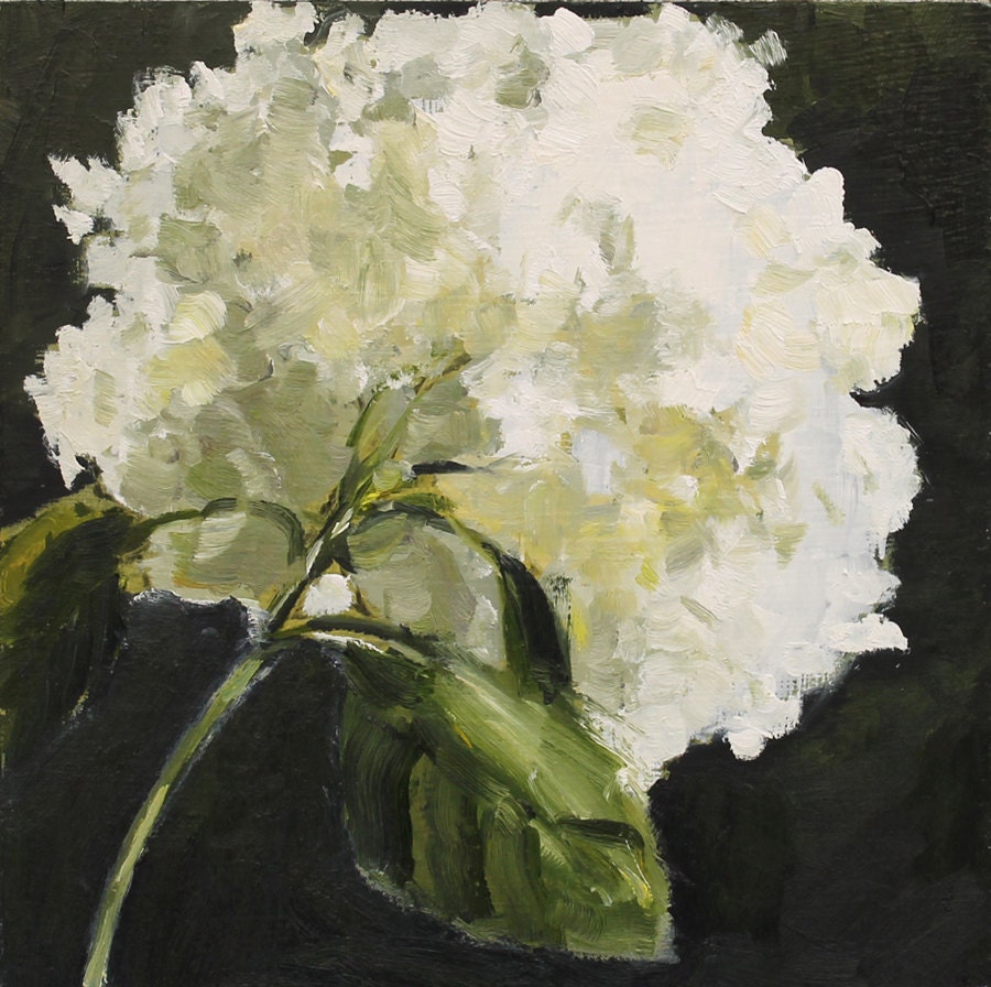 Hydrangea Flower Still Life Painting Original Oil on by HOomen