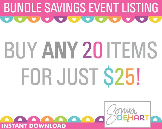 Clip Art and Digital Papers Buy ANY 20 Items Sale Instant Downloads No Waiting Il_570xn