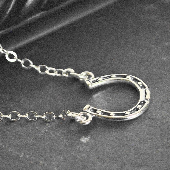Sterling Silver Horseshoe Necklace Western Wedding