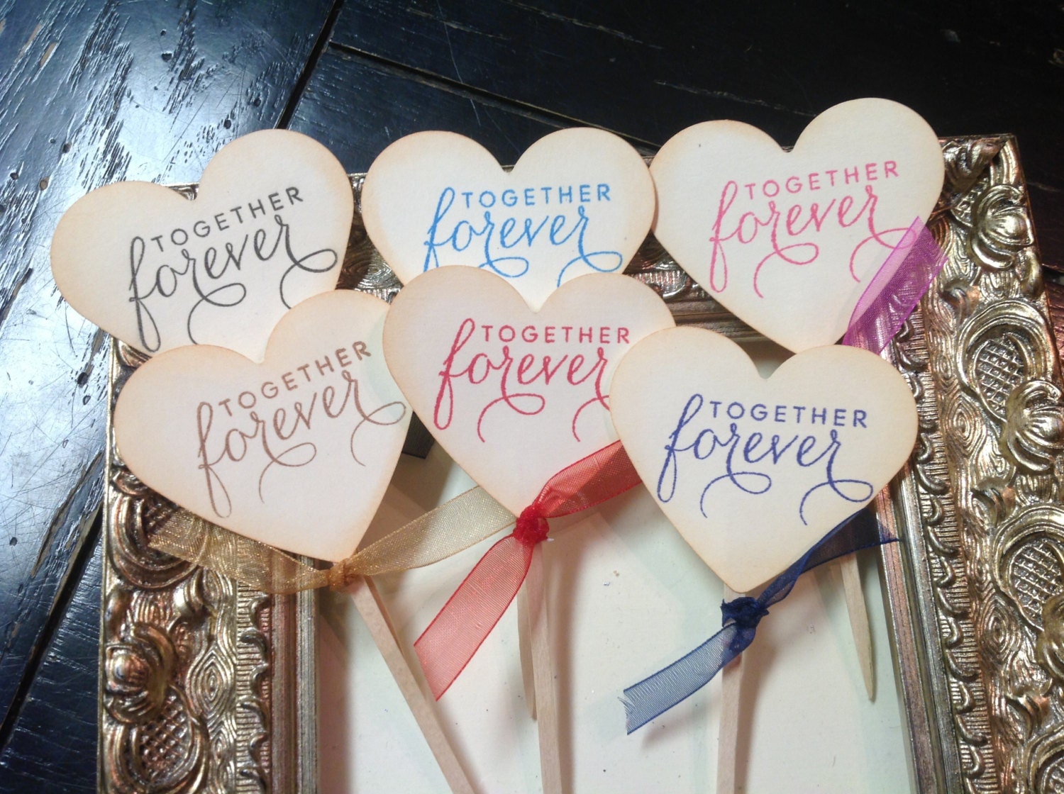 Wedding Cupcake toppers wedding cake toppers Together