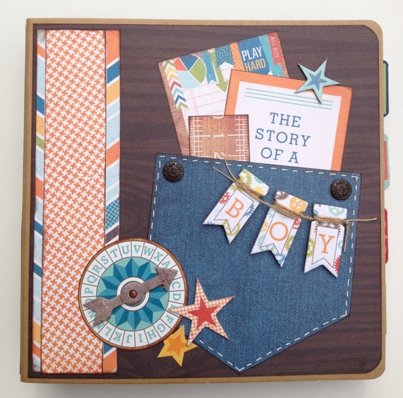 SALE Boy Scrapbook Kit 8x8 Album