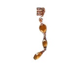 Dreadlock Jewelry - Copper and Brown Tear Drop Loc Jewel