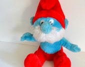 vintage papa smurf stuffed animal